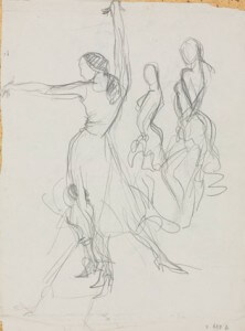 Flamenco I pencil sketch