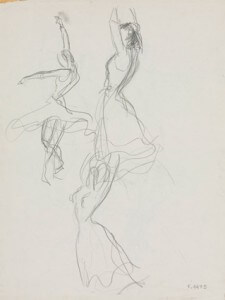 Flamenco II pencil sketch