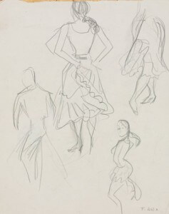 Flamenco III pencil sketch
