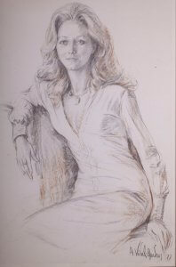 Mrs. Carmita Moraes Rego, charcoal, 1977